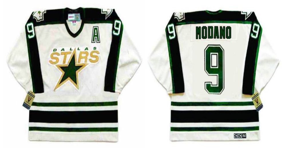 2019 Men Dallas Stars #9 Modano White CCM NHL jerseys->dallas stars->NHL Jersey